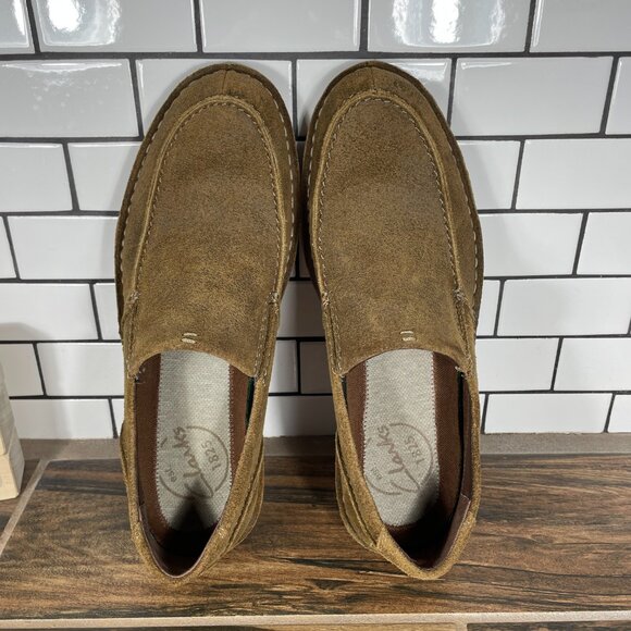Clarks Est 1825 Mens Size 11 Shoes Brown Leather Casual Slip On Loafer main image 4